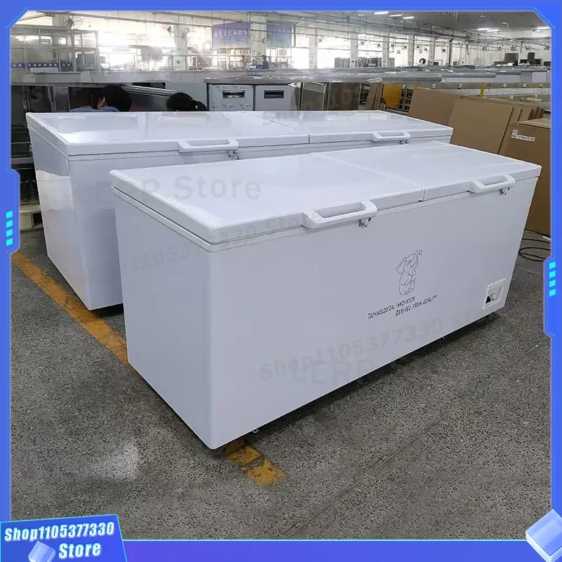 Large Capacity Commercial Horizontal Deep Freezer Top Door Design For Supermarket Storage Heavy Duty Unpacking Chest Unit