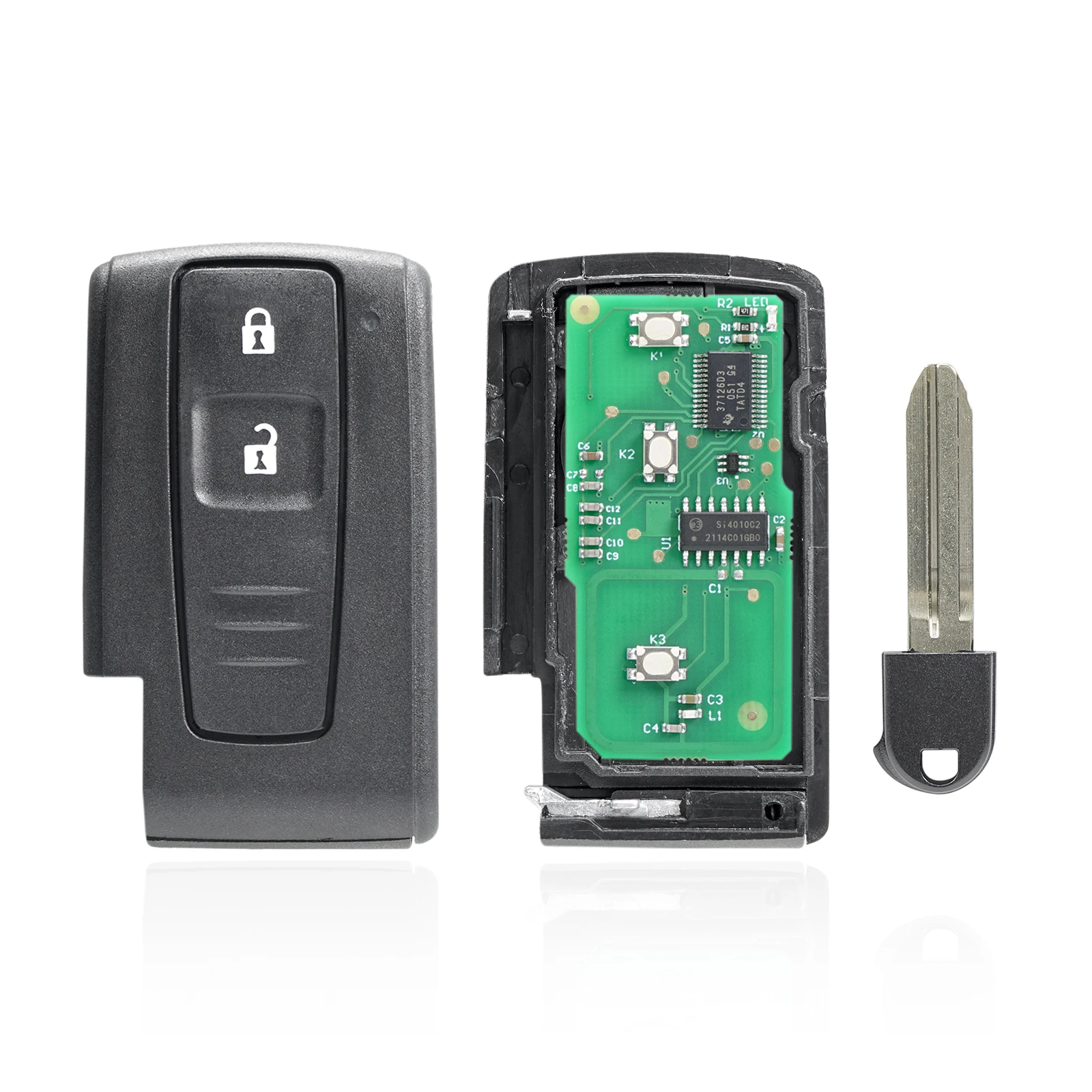 KEYYOU 2 Buttons ASK 433Mhz Remote Key For Toyota Prius 2004 2005 2006 2007 B31EG-485 Auto Key TOY43 4D-B9 Chip