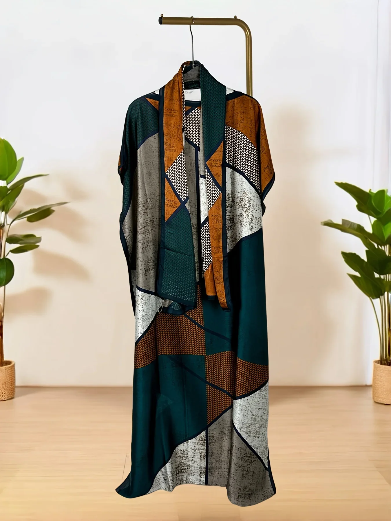 

Elegant Short Sleeve Maxi Dress Round Neck - Women's Casual Summer Dress Church Appropriate Dres