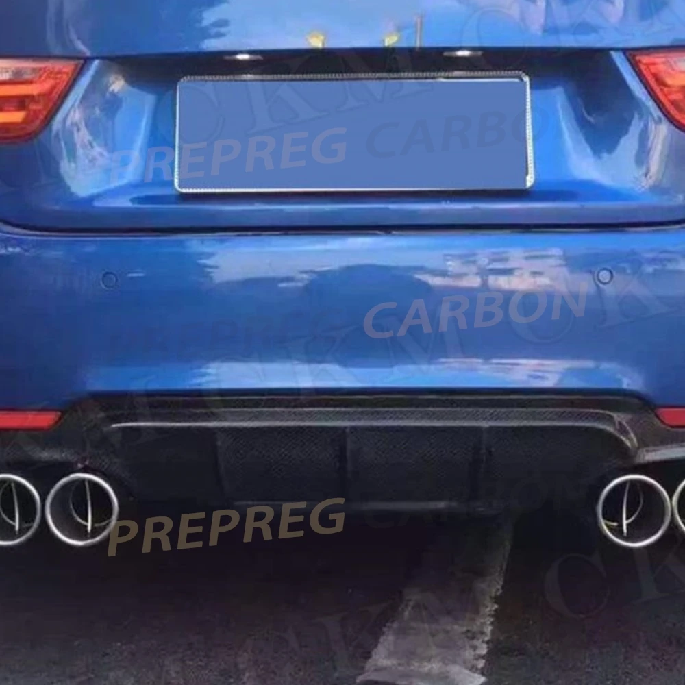 

Глянцевый черный задний диффузор-спойлер PP для BMW 4 серии F32 F33 F36 M Sport 2014-2018, карбоновый дизайн, защита бампера