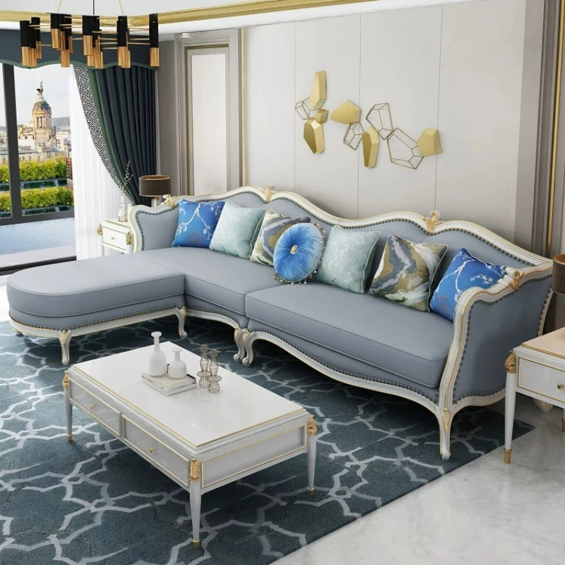 Sectional Hotel European Sofa Lounge Individual Adults Sleeping European Sofa Large Side Tables Divano Sottovuoto Room Furniture