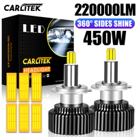 450W 220000LM H4 H7 Led Headlight Bulb 360 Mini H1 H8 H11 Fog Light 9012 Hir2 9006 HB4 HB3 9005 Car Lamps Auto Turbo 6000K 8000K