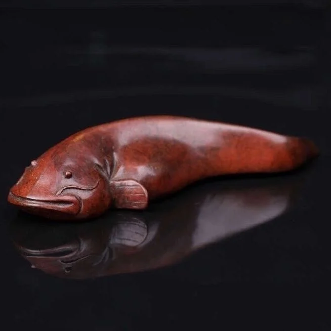 Catfish have surplus copper artifacts every year. Chinese style study, paperweight, tea ceremony, tea table, and fun home decor