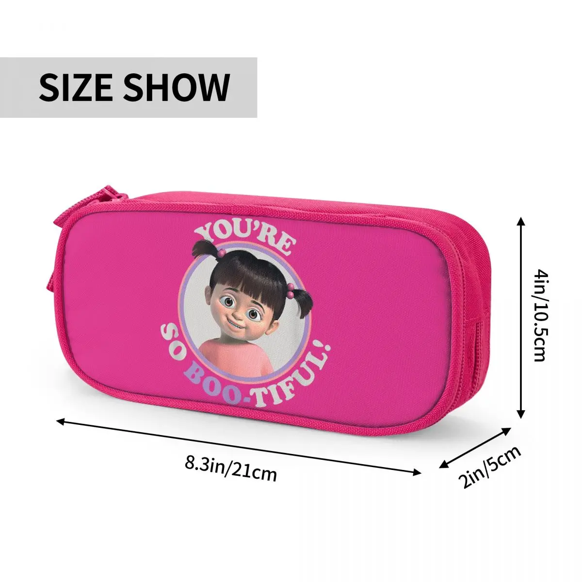 Monsters Inc. Boo You\'re So Boo-tiful Pencil Case New Pen Box Bag Girls Boys Big Capacity School Supplies Zipper Pencil Pouch