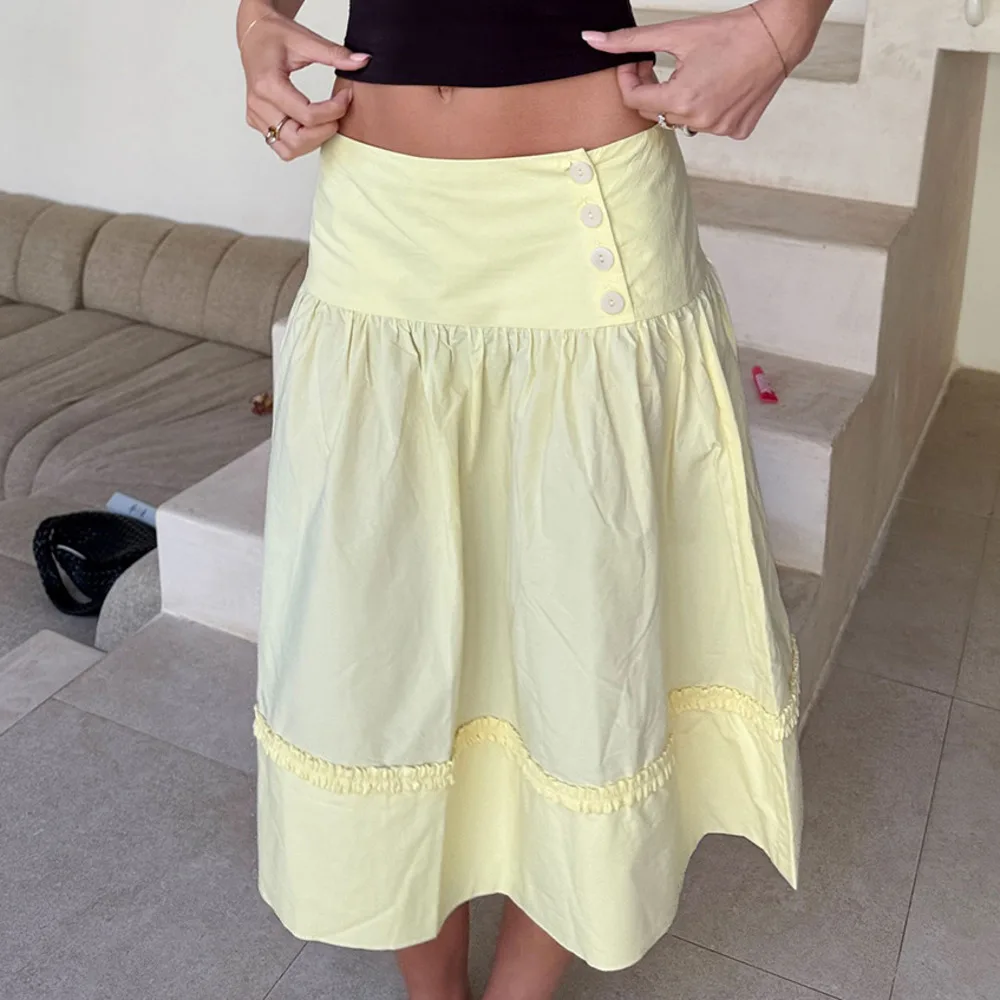 

Blifanbo элегантная желтая сексуальная мини-юбка женская лоскутная пуговица осень-зима модная повседневная новая однотонная уличная женская юбка