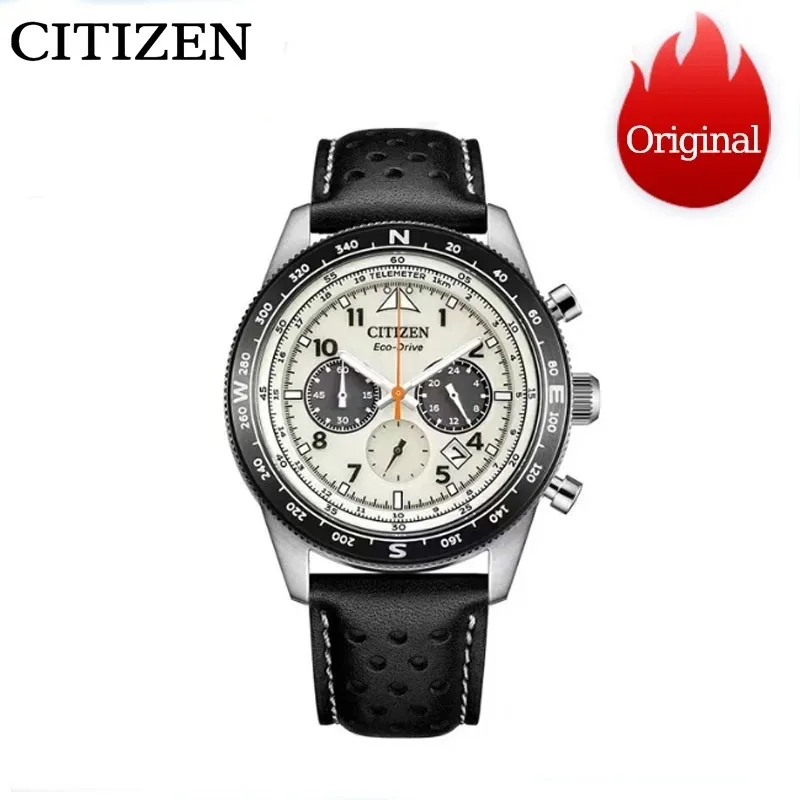 Citizen Men's and Women's Watch Series Flying Outdoor Circular Dial with Black Belt, Optical Kinetic Energy Quartz Wristwatches