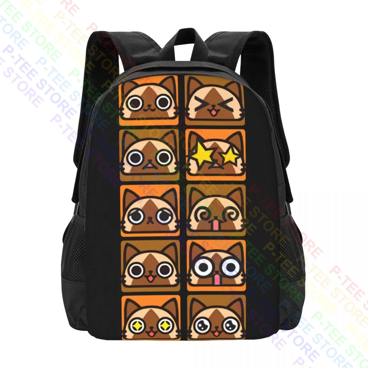 Monster Hunter Airou FacesBackpack Large Capacity Bookbag Riding Backpack