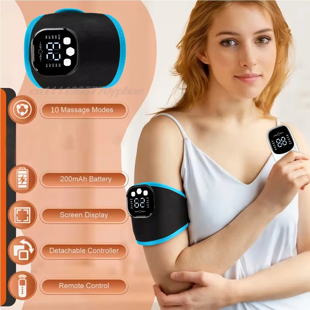 Cordless Wrist Massager  USB Rechargeable Wrist Brace Wrap with Massage for Wrist Carpal Tunnel Fatigue Relief for Home Office