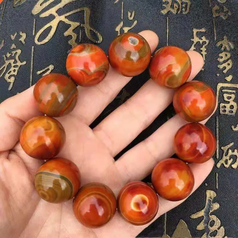 Warring States Period Natural Red Agate Beads Bracelet Men's Atmosphere Joker Simple Bracelet