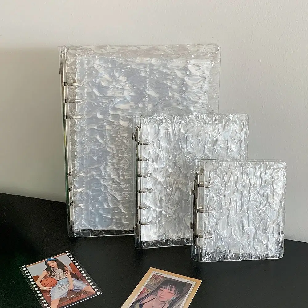 

Practical Acrylic Photo Album A5/A7/A8 Water Ripple Design Idol Card Organizer Loose-leaf Photocard Holder Instant Photo Display