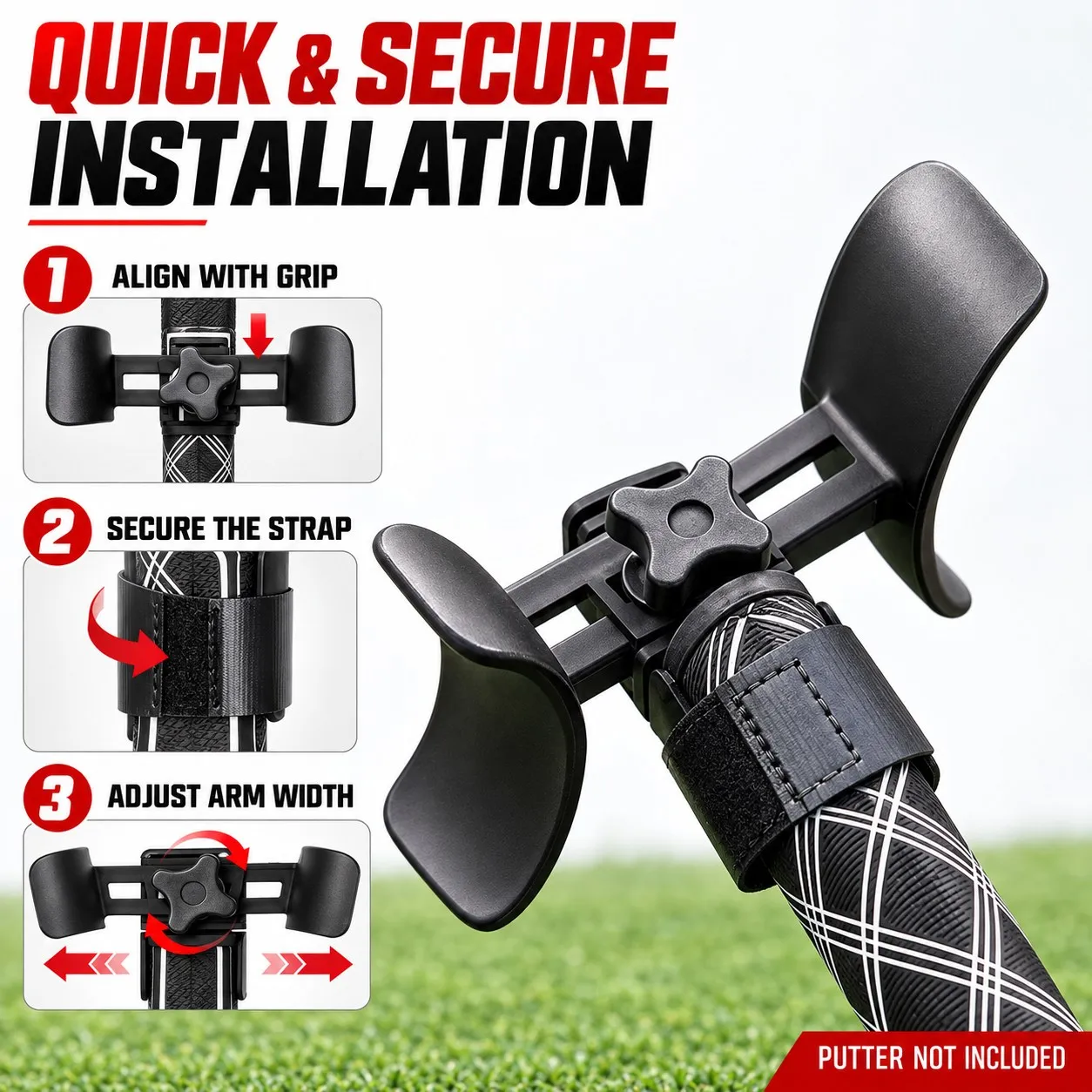 PGM Adjustable Golf Putting Trainer Wrist Control Alignment Aid Putter Stroke Posture Corrector Indoor Practice Tool JZQ036