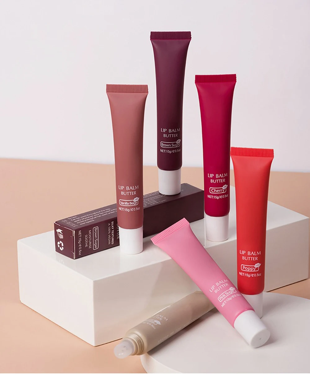 ฉลากส่วนตัว 6 สี Butter Lipgloss โลโก้ที่กําหนดเอง Water Light Glass High Moisturizing Active Lip Glaze Moist แต่งหน้าขายส่ง