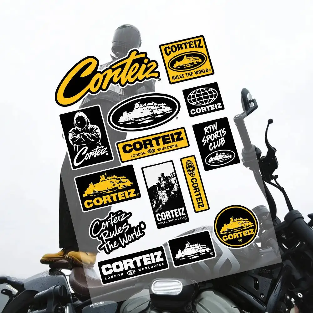 Cor-teiz Streetwear Brand Stickers Set Waterproof Vinyl Decals For Laptop Helmet Skateboard Motorcycle Car Phone Case