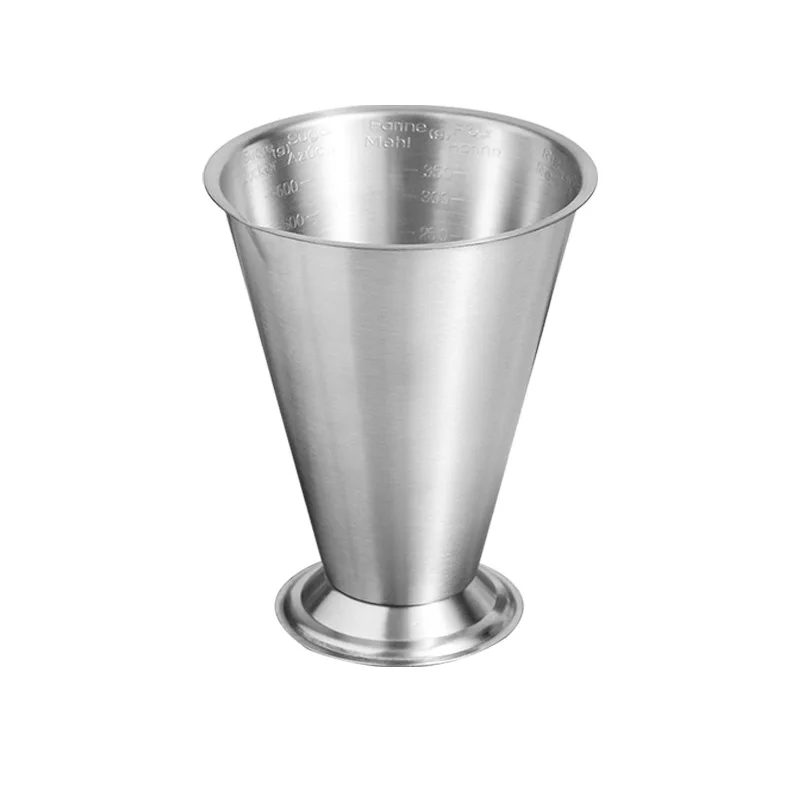 Vasos medidores de acero inoxidable aptos para cocina, con graduaciones, para hornear, de calidad alimentaria para el hogar.