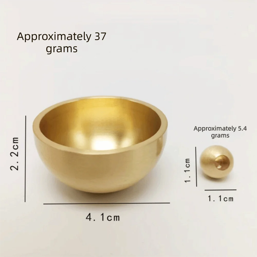 Handmade Brass Mini Singing Bowl Portable Sanskrit Meditation Sound Bowl Copper Striker Ball Buddha Instrument