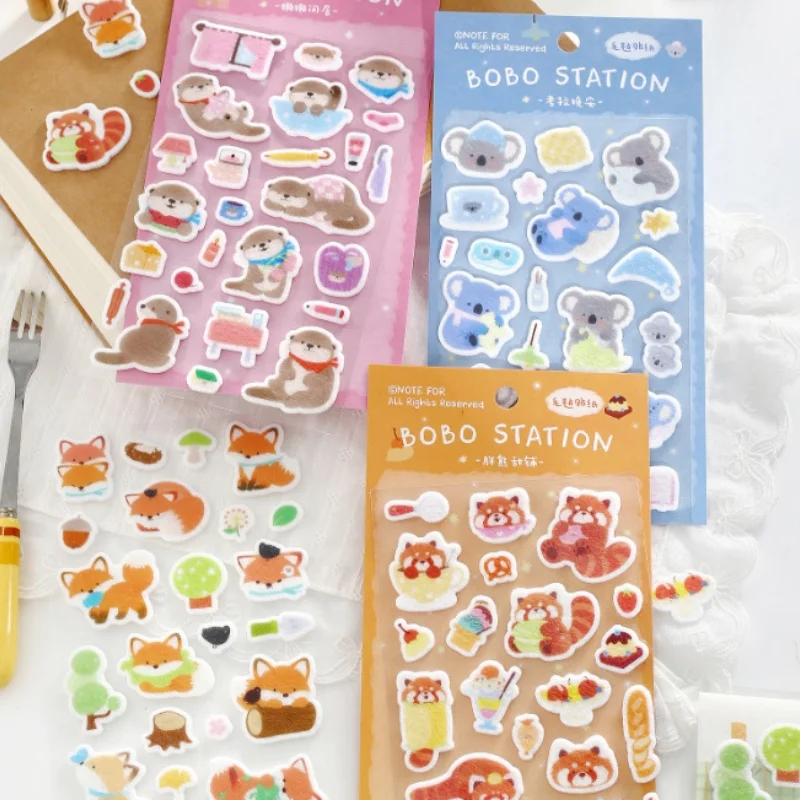 24pcs-lot-kawaii-koala-otter-raccoon-animal-stickers-cute-decorative-stationery-diy-sticker-scrapbooking-wholesale-stick-label