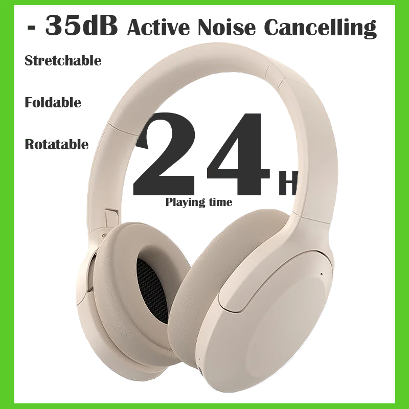 YYL New Y65-Pro Bluetooth Headphone Active Noise Cancelling  Bluetooth-5.3 Headset HiFi Stereo Earphones Bluetooth MAX Headset