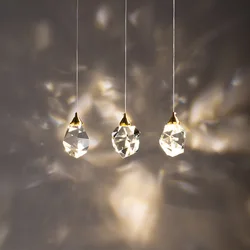 HD Luxury Pendant Lights For Dining Living Room Bedroom Bedside Kitchen Cafe Bar Indoor Decor LED Crystal Hanging Ceiling Lamps