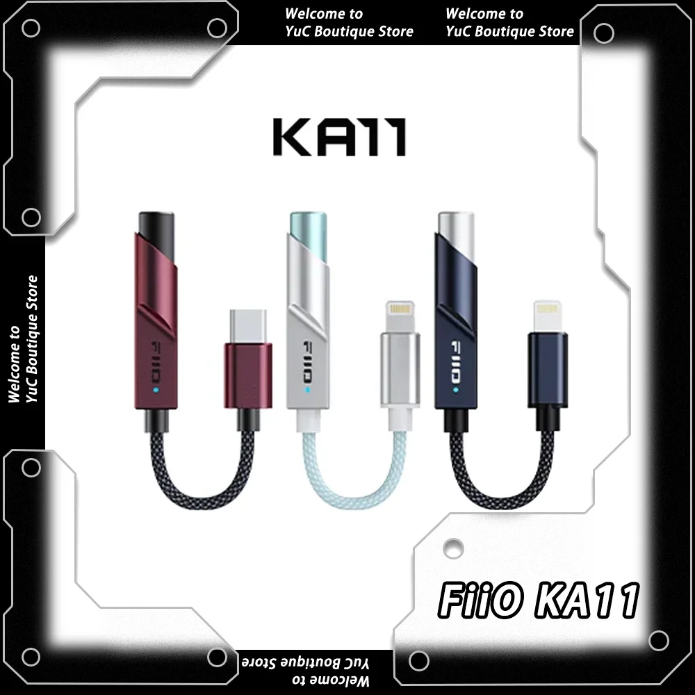 FiiO KA11 Type C To 3.5mm Audio Adapter 32bit/384KHz USB Dongle HiFi DAC Amplifier for Android/iOS/Win Gifts