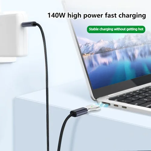 Imagen 2 del producto Adaptador Magnético Compatible con MagSafe 3, Convertidor de Tipo-C Hembra a MagSafe 3, Adaptador USB-C de 140W para Laptop, para MacBook Air/Pro