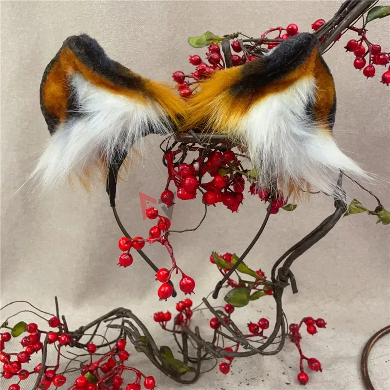 

CyNew ручная работа Luwu тигровые уши обруч для волос головные уборы хвост перчатки обувь меховой костюм на выбор аксессуары для костюмов на заказ