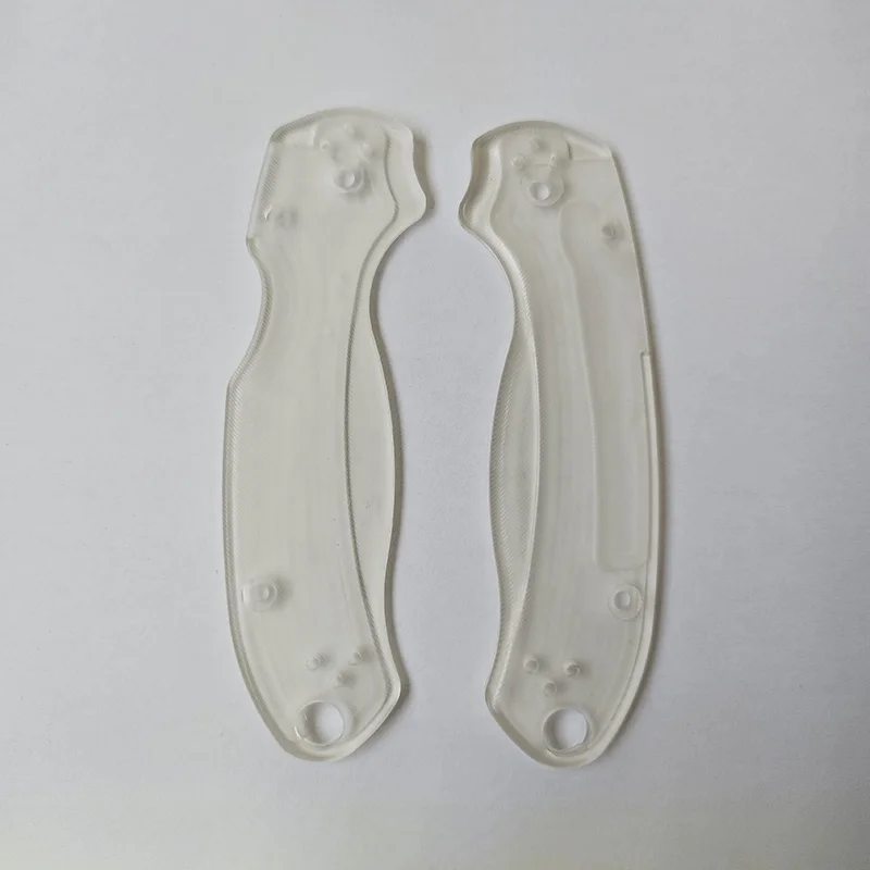 1 Pair Transparent Acrylic Knife Handle Scales for Spyderco C223 Para3 Knives Accessory