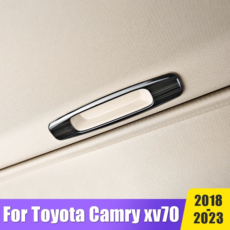 

For Toyota Camry XV70 8th 2018-2020 2021 2022 2023 Car Roof Sunroof Handle Cover Trim Frame Decoration Sticker Steel Accessories