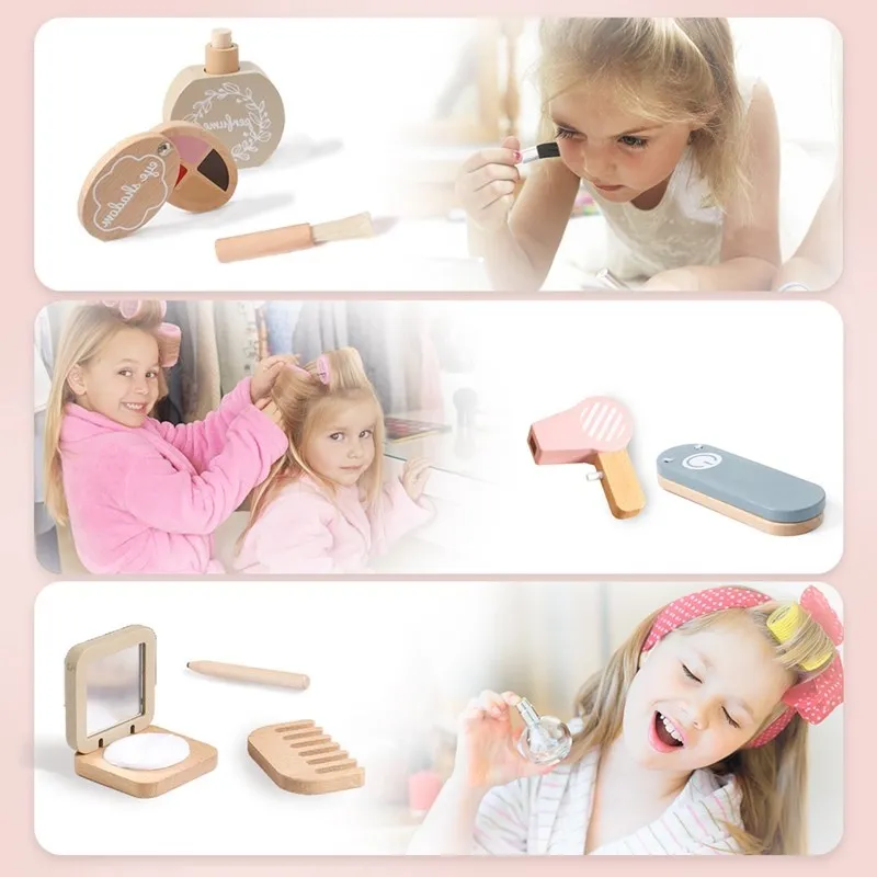 Kids Toys Simulation Cosmetics Set Pretend Makeup Toys Girls Play House Simulation Make Up Game For Girls Educational Toys Gifts