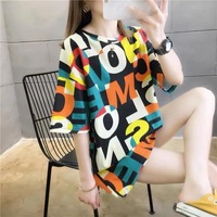 2025 Fat Girls Plus Size Women's Clothing 300 Jin Short Sleeve T-shirt Korean Style Ladies Summer Belly Covering Loose Tops
