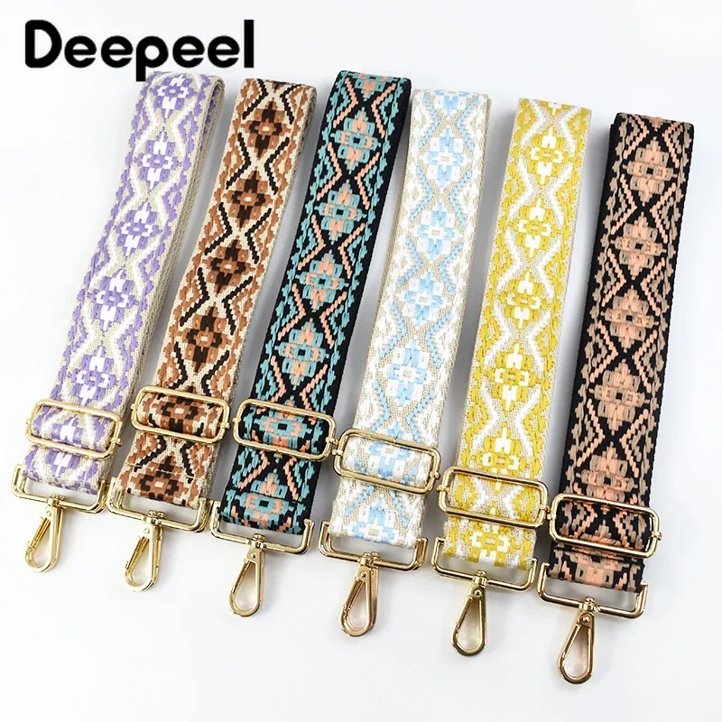 Deepeel 5cm Wide Bag Shoulder Strap 80-130cm Adjustable Embroidered Replacement Crossbody Bags Handle Women's  Accessories