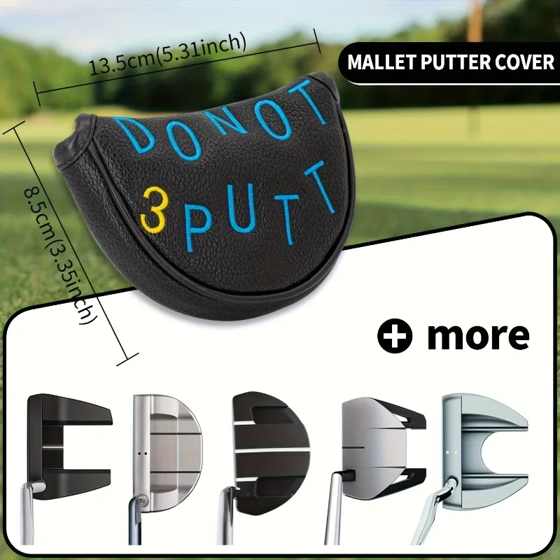 Minimalist Push Rod Head Cover, Featuring a 'Do Not Push' Design, Available in White and Black Options, Modern Golf Accessories image 6