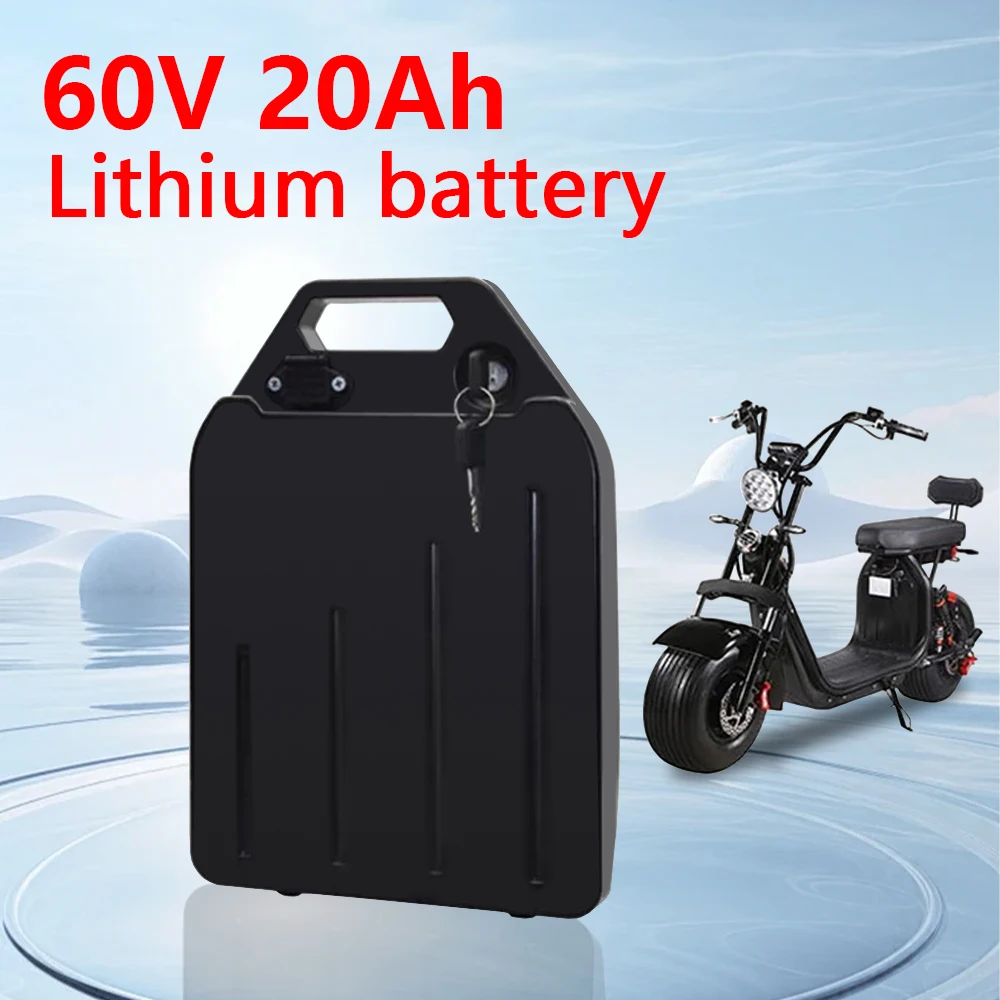 

2024 Harley Electric Vehicle Lithium Battery 18650 Battery 60V 20Ah Two wheeled Foldable Citycoco Electric Scooter+Charger