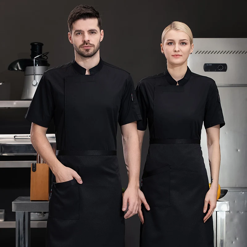 Chef's Food Service Uniforme para Homens e Mulheres, Jaqueta de Cozinha, Mulher Trabalho Desgaste, Traje do Hotel, Restaurante Padeiro Camisas, Alta Qualidade Branco