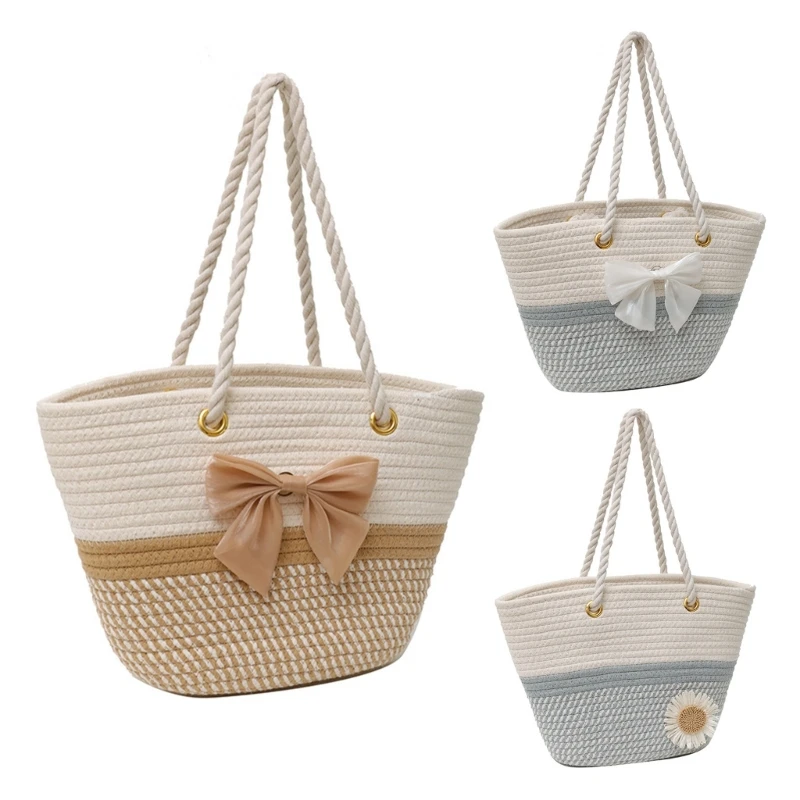 Straw Beach Bag with Spacious Interior Suitable for Daily Use and Vacation