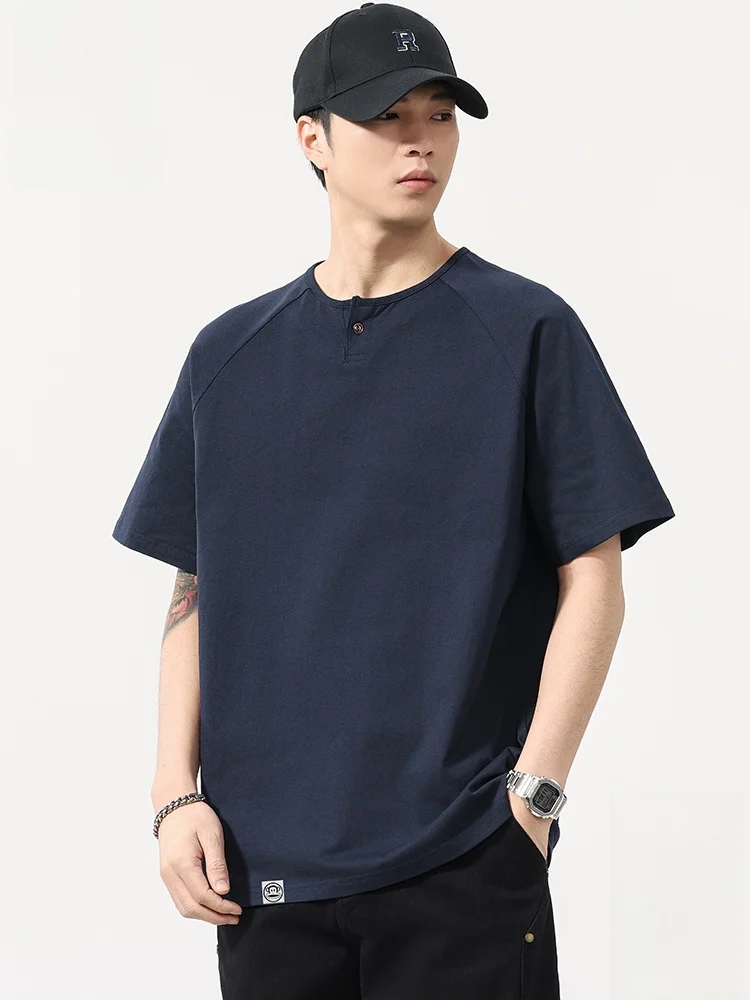 

Мужская футболка PaulFrank свободного кроя, легкая, с коротким рукавом, с воротником-хенли, дышащая, летняя, хлопковая, молодежная, модная, трендовая