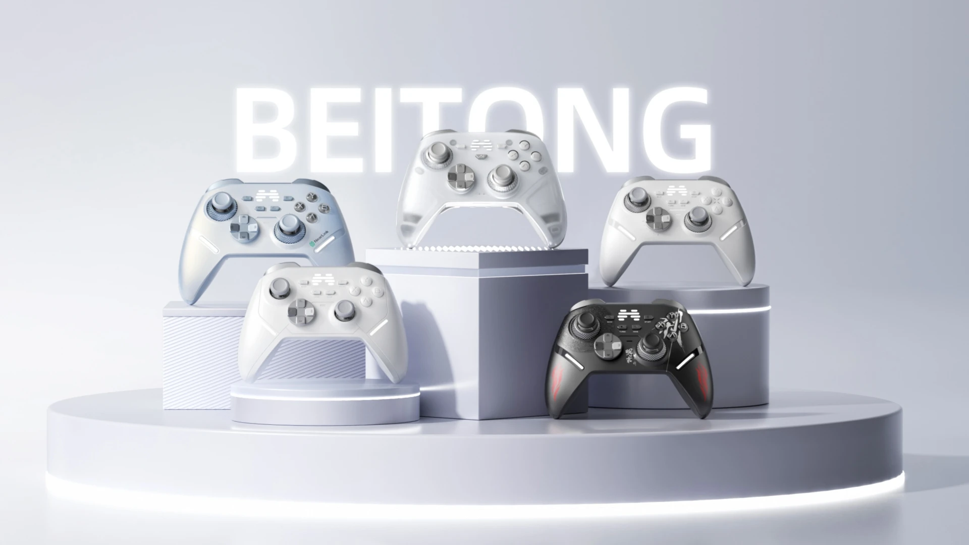 Controlador sem fio de feedback háptico BEITONG KP70 para PC