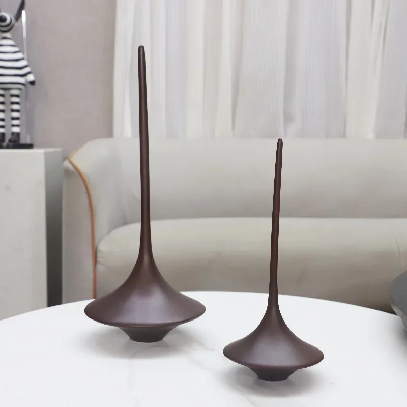 Geometric Resin Long Pole Gyro Decoration Crafts Home Livingroom Table Sculpture Ornaments Study Office Desk Statue Accessories