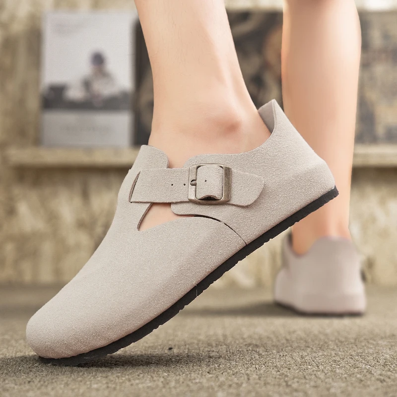 2026 New Retro Buckle Slip-on Closed Upper Inner Height Increasing Loafers, Couple Fashion Comfort Casual Flat Shoes