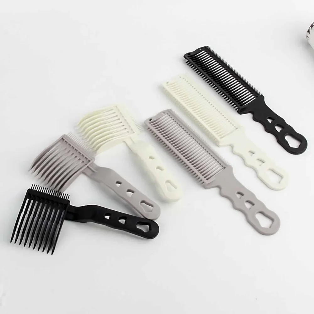 Hot Barber fade Combs Hair Cutting Tool for Gradient Hairstyle Comb Flat Top Hair Cutting Comb for Men Heat Resistant Fade Brush