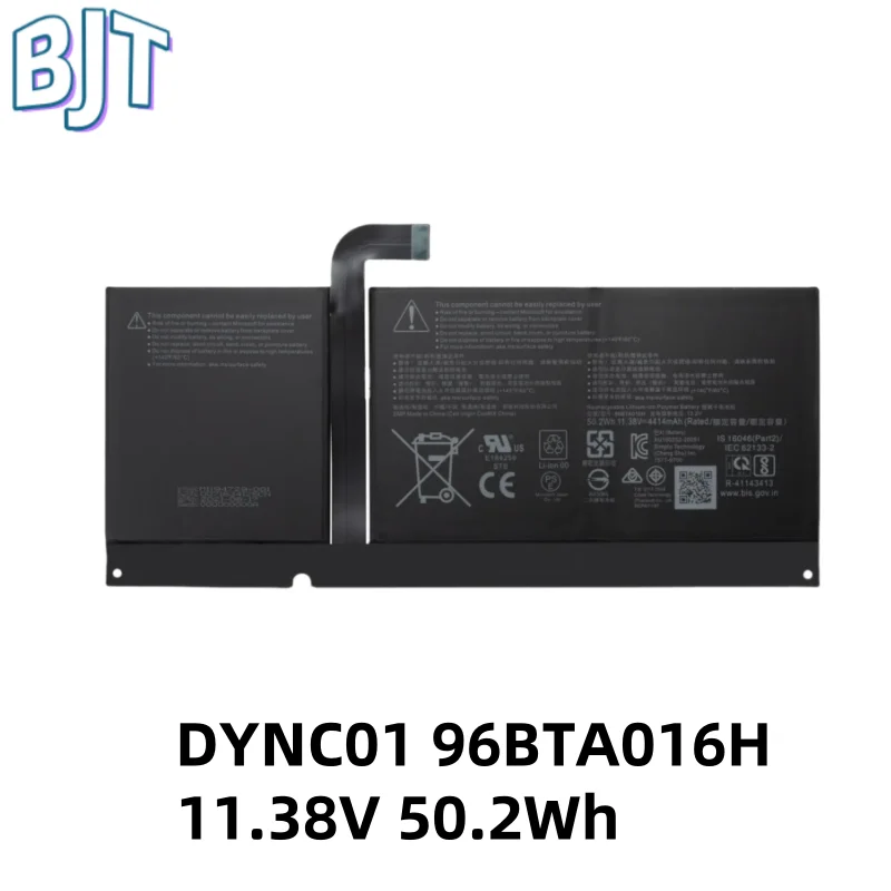 

New 6Cell 11.38V 50.2Wh 4414mAh Laptop Notebook Battery DYNC01 96BTA016H for Microsoft Surface Pro 8 1982 1983 Tablet Internal