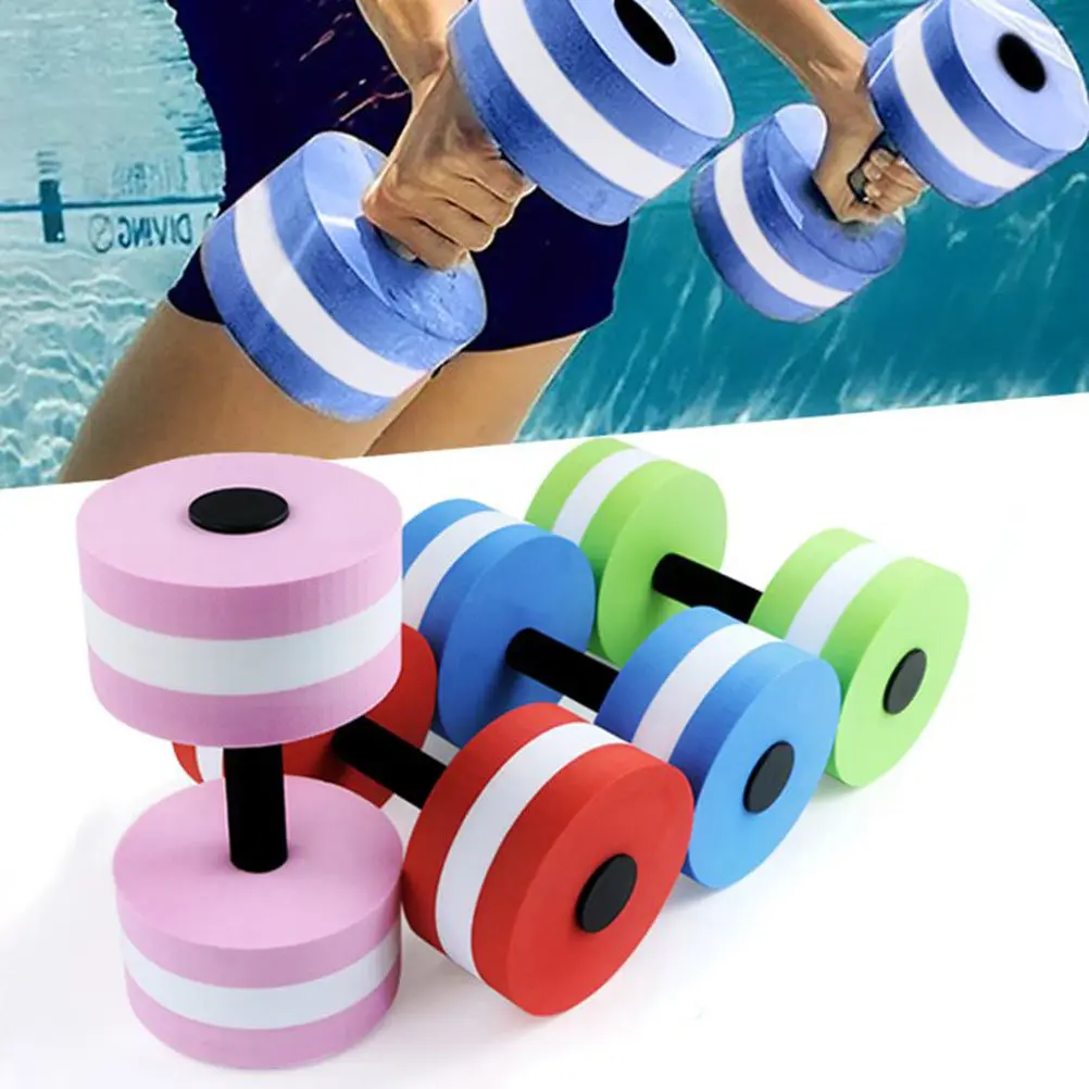 2Pcs Eva Floating Dumbbells Water Aerobics Pool Fitness Exercise Sturdy Aquatic Dumbbell Set Eva Floating Dumbbell