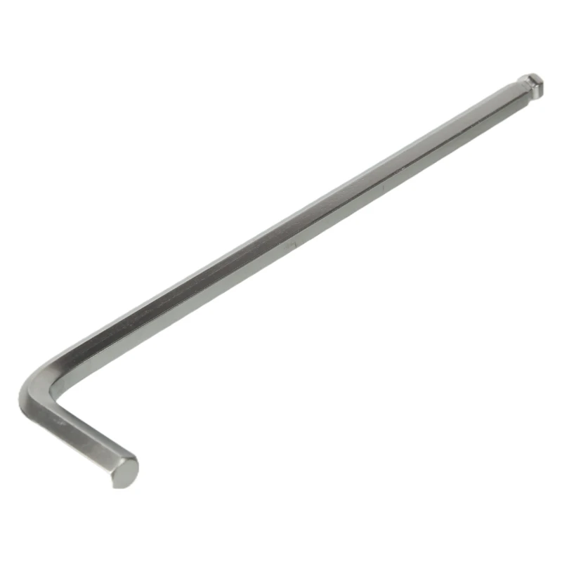 Vernickelter verlängerter Sechskantschlüssel mit Kugelkopf, runder Kopf, Kugelkopf, Sechskant-Innensechskantschlüssel mit Löffelkante