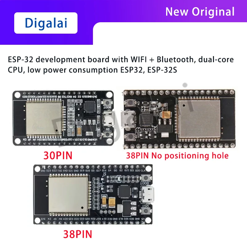 

ESP-32 development board with WIFI + Bluetooth, dual-core CPU, low power consumption ESP32, ESP-32S
