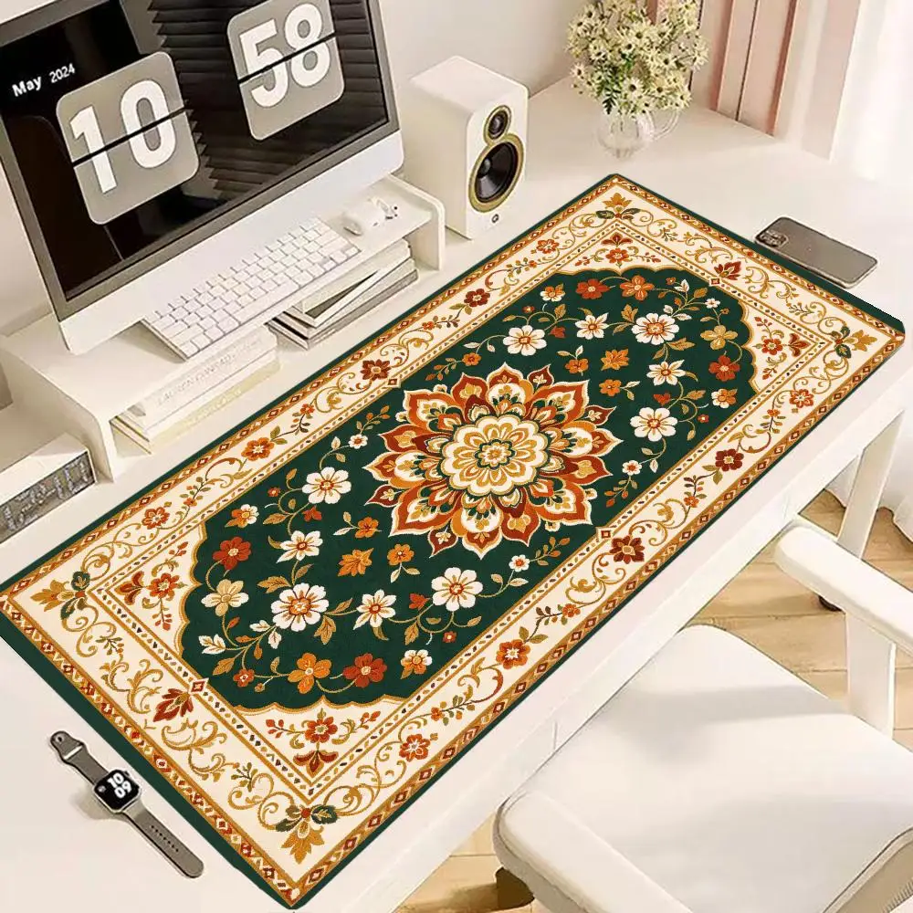 Mystical Alchemy Moon Persian Rug Pattern Mouse Pad Thick Rubber Precision Tracking For Dorm Room
