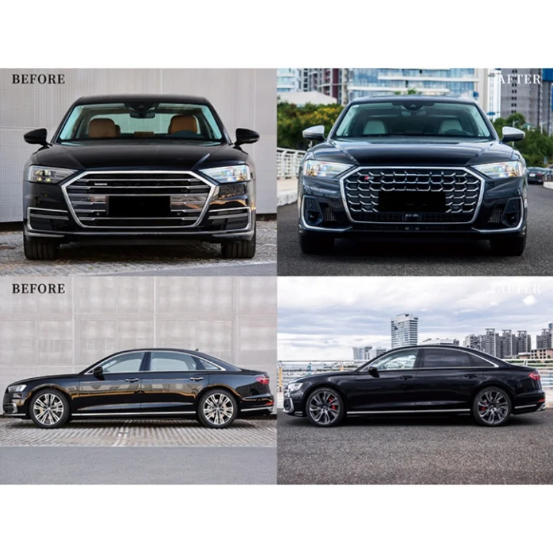 High Quality Body Kit Fit 2018-2022 A8 Upgrade to A8L Style, Front & Rear Bumper