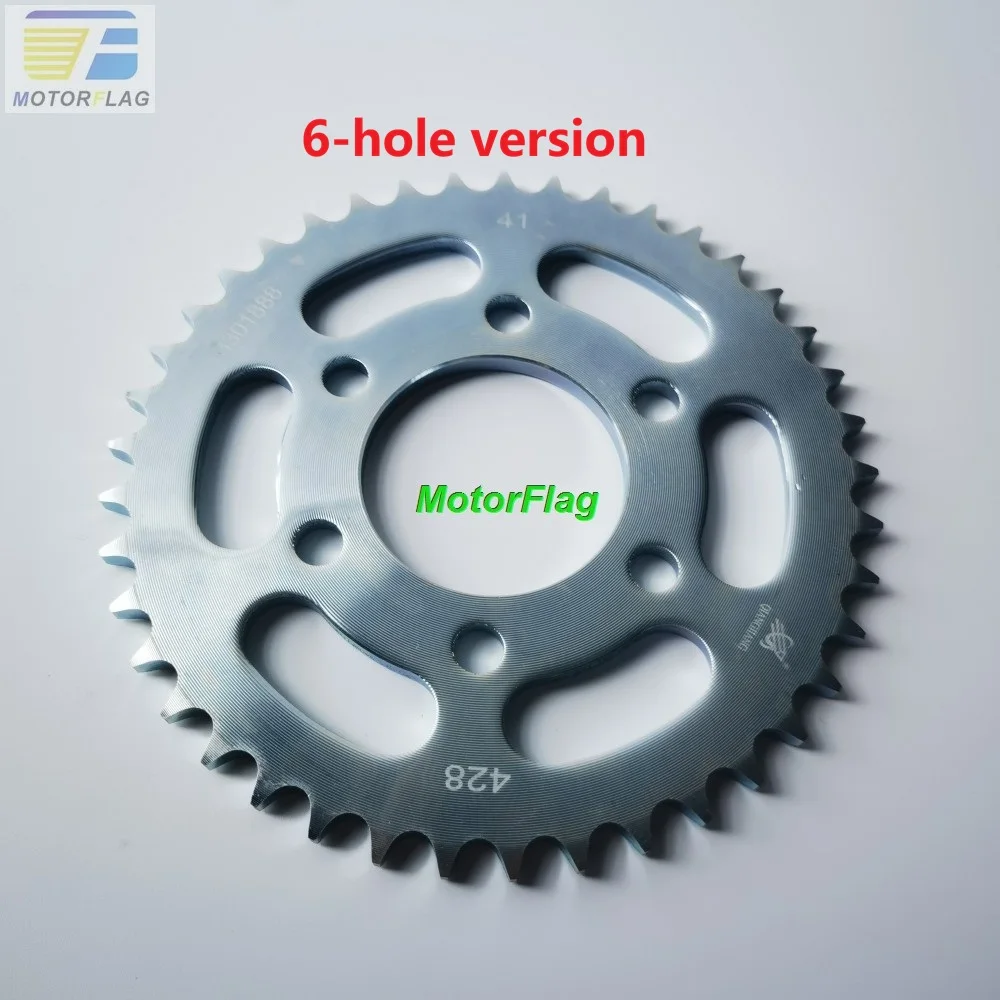 Rear Chain Sprocket 428-41T (New Type, 6-hole Version) for KEEWAY K-LIGHT 202, K-LIGHT 125 EFI, BENELLI MOTOBI 200 EVO