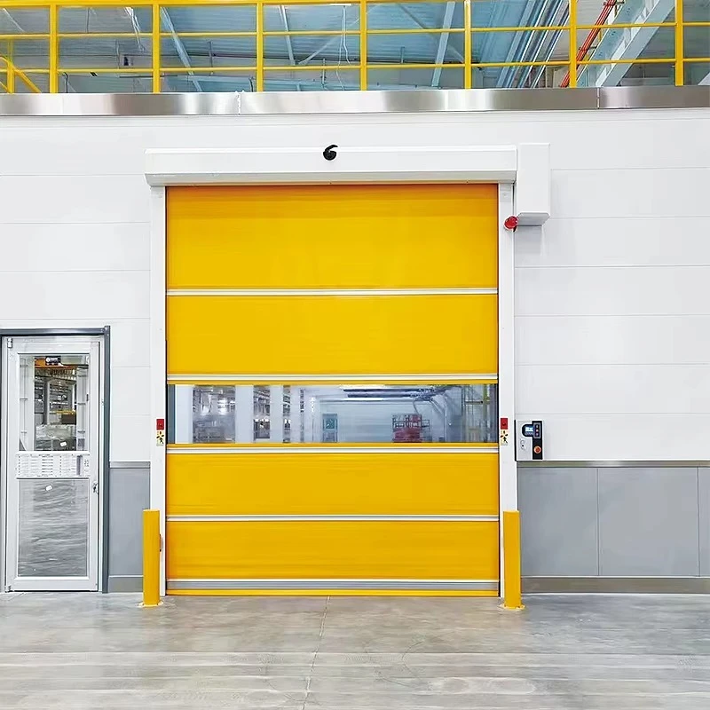 Custom High Speed Rolling Shutter Door With Clear View Window For Commercial Workshop Exterior Clean Room Production Line