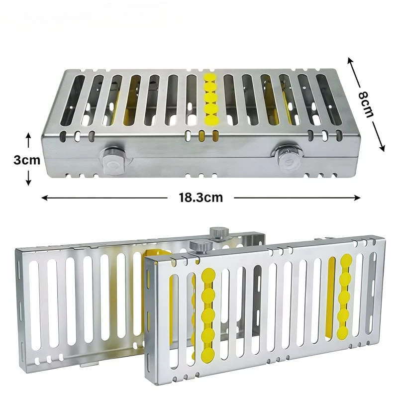 Stainless Steel Sterilization Tray for Dental Instruments, Removable Implant Storage Tray, Medical-Grade Dental Instrument Set
