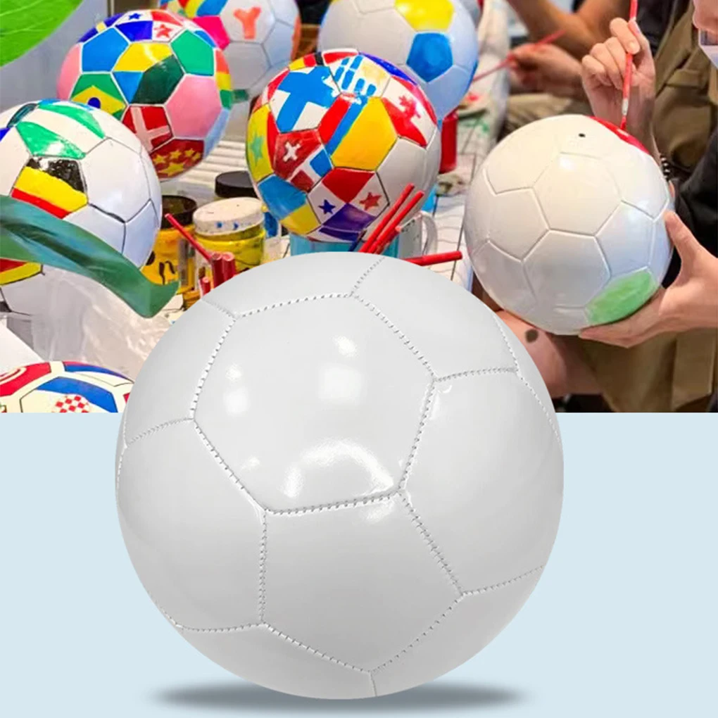 Taille 5 Football enfants bricolage coloriage peint Football blanc signable publicitaire Football en plein air Match d'entraînement garçons cadeau