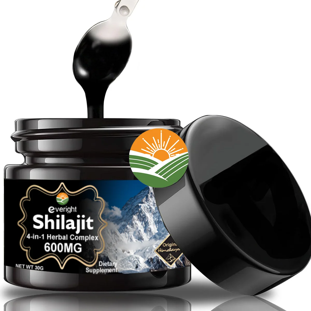 600 MG Himalayan Shilajit Resin - Shilajit Supplement with Fulvic Acid & 85+ Trace Minerals for Natural Energy Nutrition Product